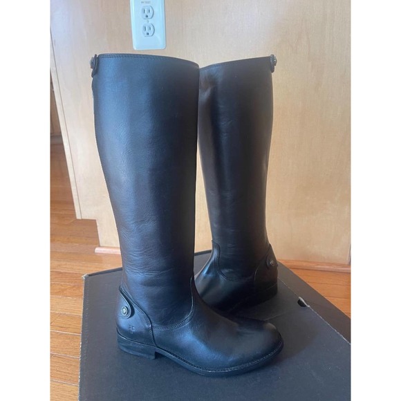 Frye #71368 Women Melissa Button Back Zip Leather Knee-High Riding